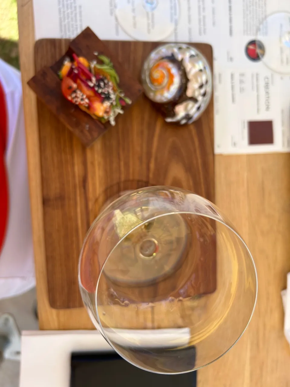 Wein- und Speisenbegleitung auf einem Weingut